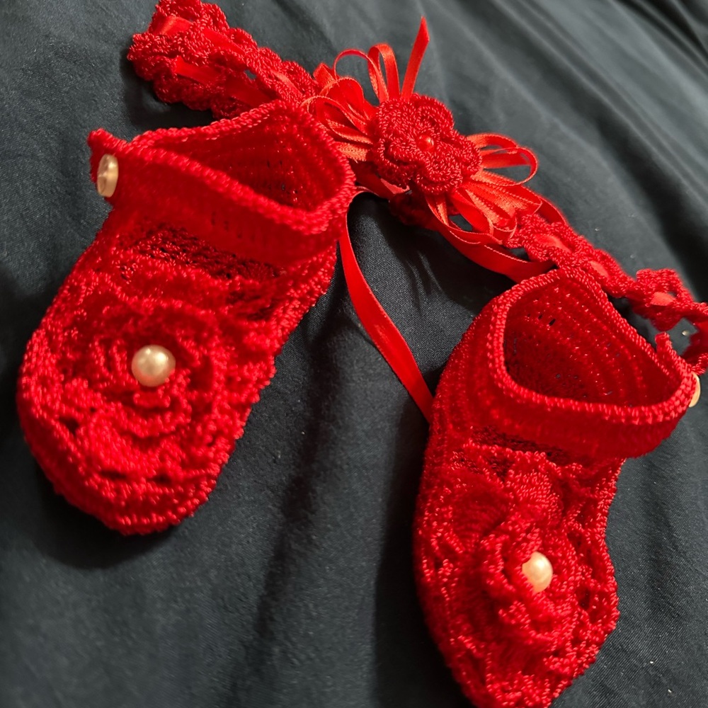 Handmade newborn shoes